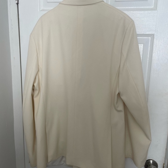 Oversized ivory blazer jacket - Picture 2 of 5